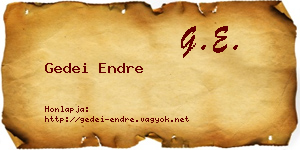 Gedei Endre névjegykártya